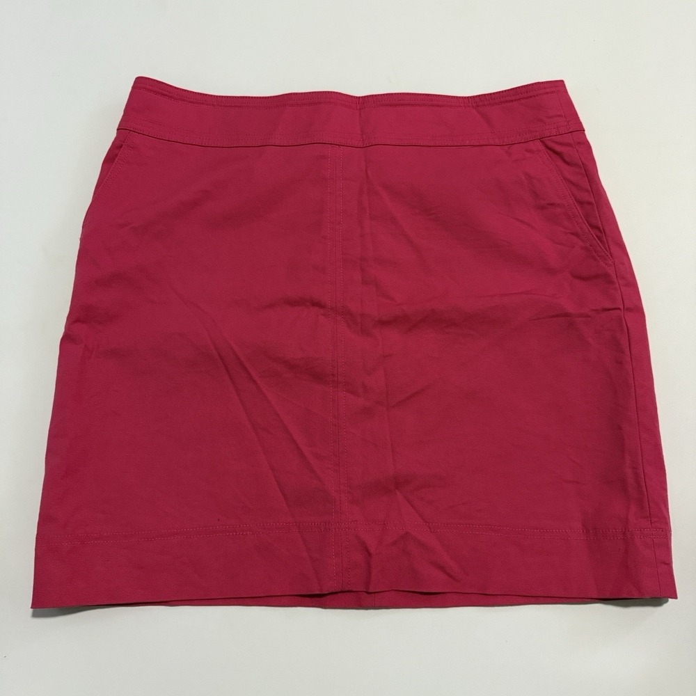 Talbots Pink A-Line Skirt Stretch Pockets Back Zip Lined Sz 14 - Picture 2 of 9